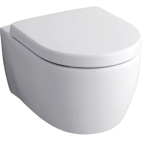 Geberit – Cuvette pour WC suspendu 6l – Forme fermée – Rince avec 4,5l – Fixation murale invisible incluse – Pour chasse d'eau encastrée