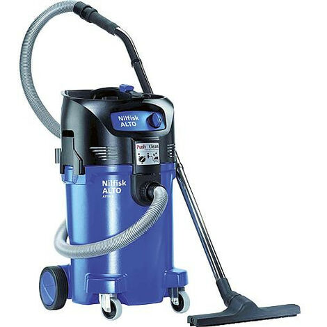 Nilfisk – Aspirateur professionnel eau et poussière 1500W – Dépression 250mbar – Capacité 30L – Pour chantiers humides et espaces confinés (1/3)