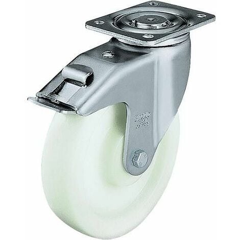Roulettes pivotantes acier capacite de charge 900kg roue diam. 200 mm, 140x110 mm