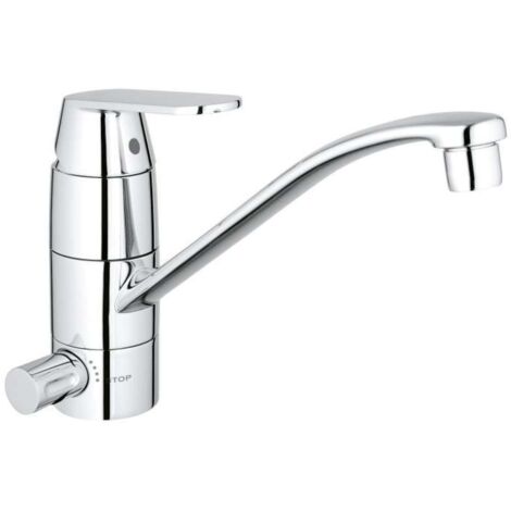 GROHE Mitigeur EH-SPT Eurosmart C 31161 bec plat robinet d'arrêt chromé, 31161000 (1/6)
