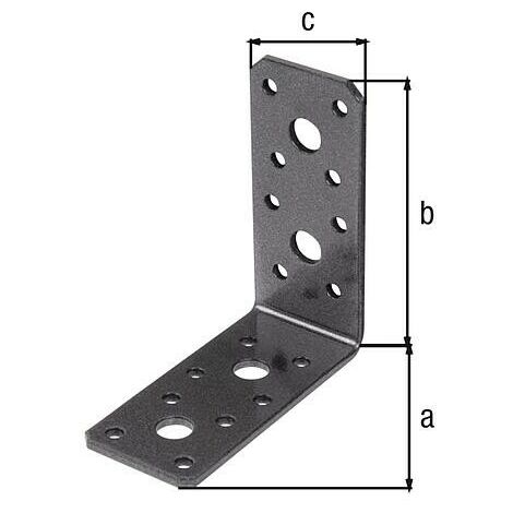 Winkelverbinder DURAVIS® 90 x 90 x 40 mm, Material: Stahl, sendzimirverzinkt, Oberfläche: schwarz-diamant