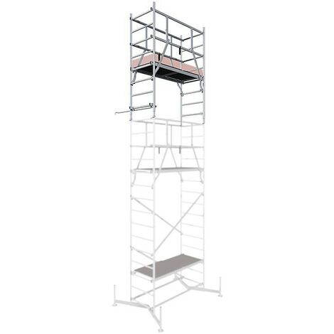 Échafaudage de travail en aluminium MONTO ClimTec, 2ème hausse, hauteur de travail env. 7,00 m