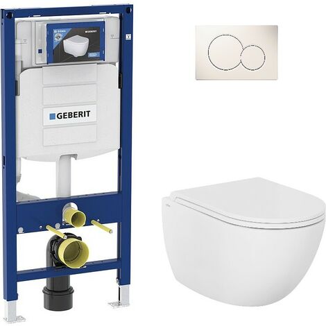 Pack Bati support Geberit et WC suspendu Elanda, sans bord de rincage