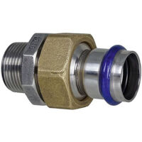 Raccord a sertir inox contour V raccord passage intégral male joint plat, 15 mm x DN 20 (3/4")