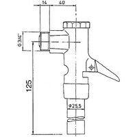 Ecoulement Benkiser pour réservoir WC 3/4" long 90 mm