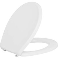Abattant WC NEMO blanc duroplast - charniere inox lxHxP : 383x49x460 mm