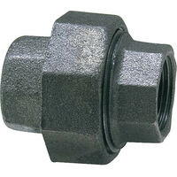 Raccord en fonte malleable, noir Raccord a vis 1" (fem/fem) Type 330, joint plat