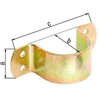 Collier tube pour diam. 57,0mm et 2 1/4", 40 mm de large, jaune galva