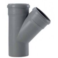 VALSIR tee 135°gris échappement PP HTEA D. 75/75 45