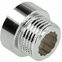 Rallonge de robinet LUX laiton chrome, DN15 (1/2") x 10 mm