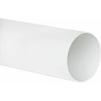Tube rond DN 125 , 1 m blanc avec manchon