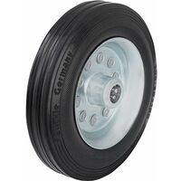 Roue de guidage caoutchouc av jante acier VE 100/12R, charge 70 kg roue diam. 100 mm, trou axial diam. 12 mm