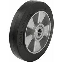 Roue en caoutchouc poids lourd, alu ALEV 160/20K charge limite 400kg roue diam. 160mm, trou axial diam. 20mm