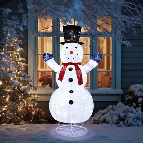 210 CM Bonhomme de Neige Gonflable avec Lumière LED, 7 Pieds éclairage  Bonhomme Snowmann de Noël Gonflable, Décoration de Noël à Figurine Géante  Lumière IP44 étanche pour Jardin Intérieur Extérieur : 