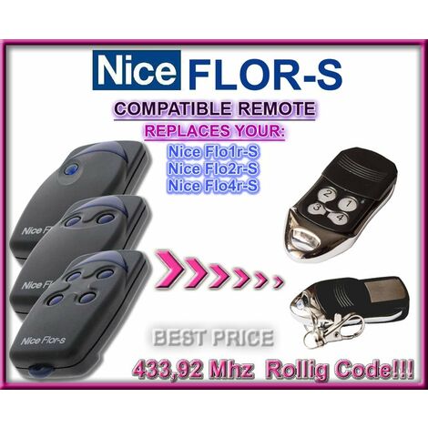 Telecomando Nice ON4E compatibile Flo2-R Era inti2 Flo2re