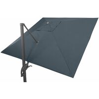 3M x 3M wind-resistant cantilever parasol - Foehn - Grey