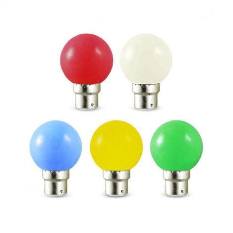 Lot de x10 ampoules LED B22 baionnette RGB de couleur style guiguette pour  guirlande de couleur