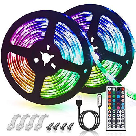 Ruban LED 5M, Tasmor LED Chambre, USB Bande LED RGB Multicolore