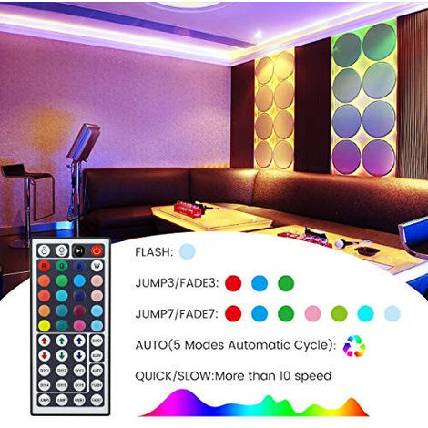 Bande LED USB, Ruban LED 6m Multicolore 180 LEDs IP65 Etanchéité