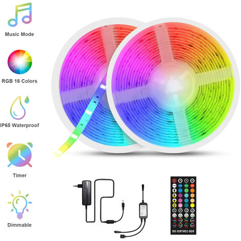 Ruban LED 5M, Tasmor LED Chambre, USB Bande LED RGB Multicolore