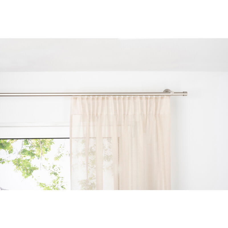 Schlaufenschal - 135x245 Soft cm - Sand Gardinen Set Vorhang 1er Blickdicht Schlafzimmer