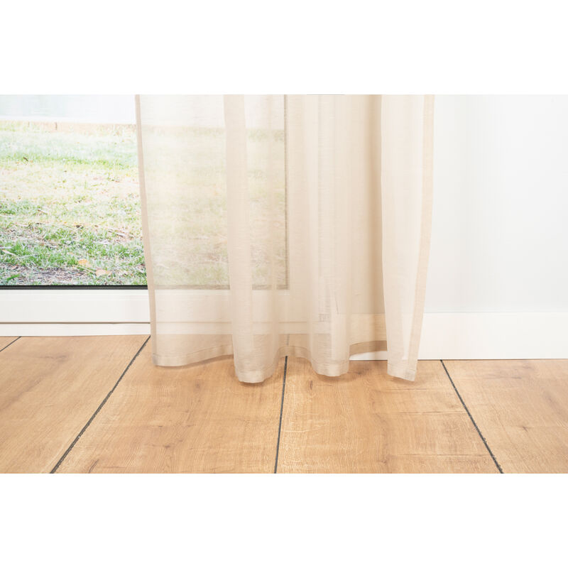 Schlaufenschal Soft Gardinen Blickdicht - Schlafzimmer 135x245 1er cm Set - Vorhang Sand