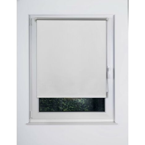 ondeco Duo Rollo Wave ohne Bohren, Klemmfix für Fenster innen,  Seitenzugrollo Klemmen Sichtschutz Sonnenschutz, lichtdurchlässig und  Blickdicht - Weiß - 60x160 cm
