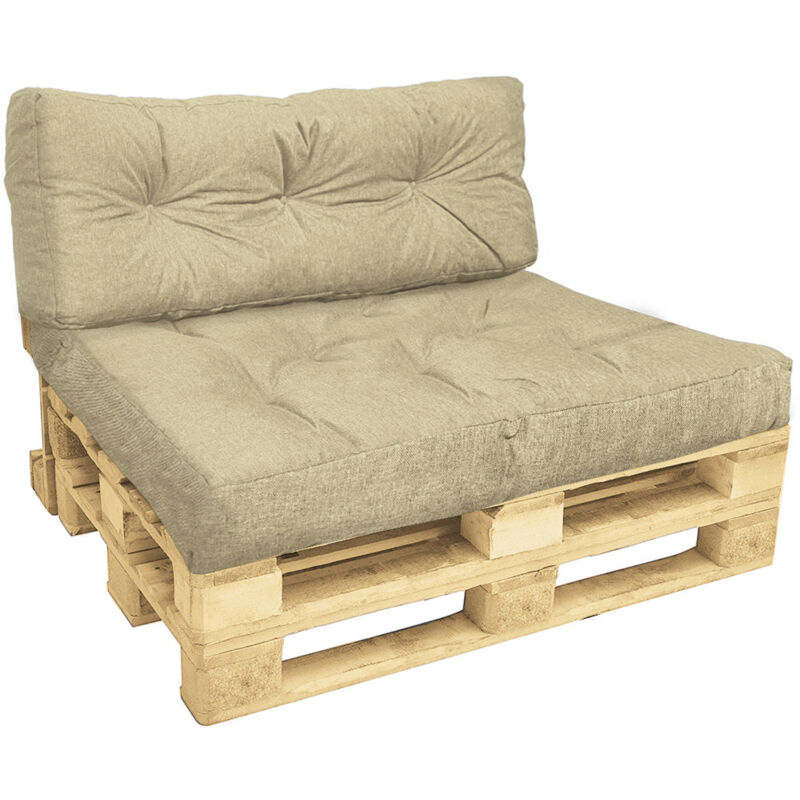 haus & garten Palettenkissen wasserdicht Keder Naht Palettenauflage wasserfest Gartenkissen wasserabweisend Palettenpolster Abnehmbar mit Reißverschluss Sofaskissen 6 er Set, Grau