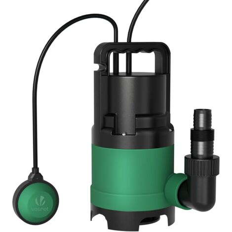 VOUNOT® VOUNOT Schmutzwasserpumpe Tauchpumpe Schmutzwasser mit Integriertem Schwimmer, Abwasserpumpe Fördermenge 8000 l/h