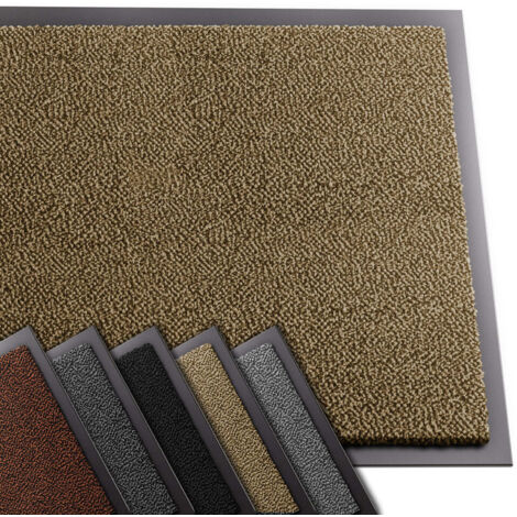 VOUNOT® Rutschfest Fußmatte Schmutzfangmatte, Läufer Flur dünn Beige 60x90cm (1/5)