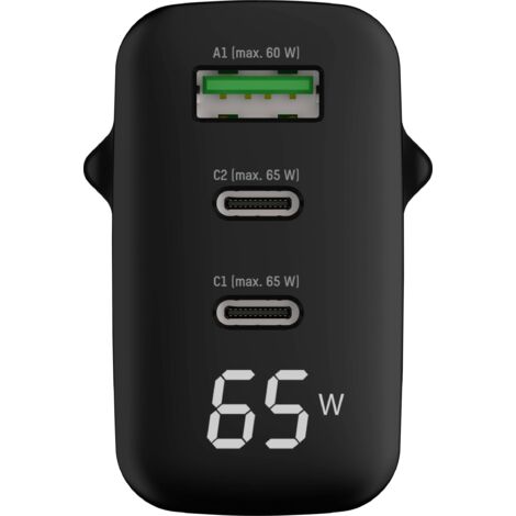Chargeur USB 3 ports ANSMANN jusqu'à 65 W / Charge rapide et contrôle intelligent de charge (1/5)