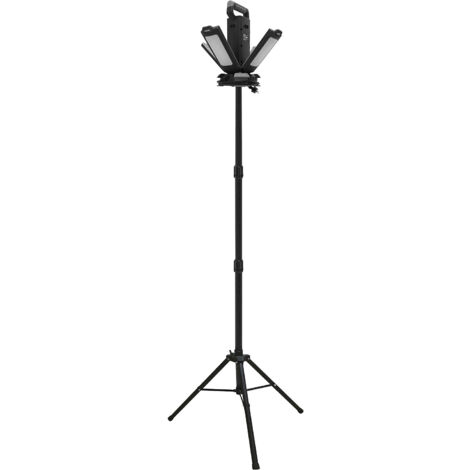 Ansmann – Projecteur quadruple à LED 14 000 lumen – 3 températures de couleur 3000K/4500K/6500K – IP54 pour extérieur – Compact et léger