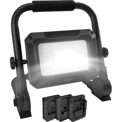 ANSMANN Lampe LED compatible avec les packs de batteries 18V, y compris 3 adaptateurs (1/5)