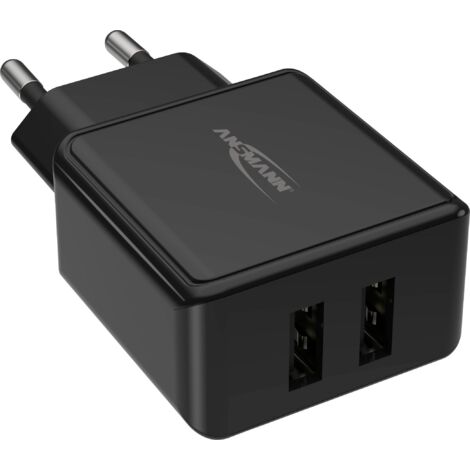 Ansmann HomeCharger HC212 Chargeur USB 12 W 2x USB-A noir intérieure Y163842 (1/5)