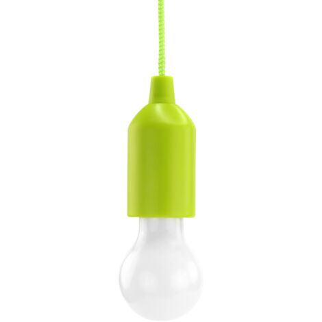 Lampe E27 à Led PULL-LIGHT LP1W Verte avec interrupteur pour éclairage autonome + 3 piles AAA (1/5)