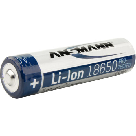 Batt. li-Ion ANSMANN 18650 (3,6V, 3500 mAh) avec Safetyboard pour lampe, etc.