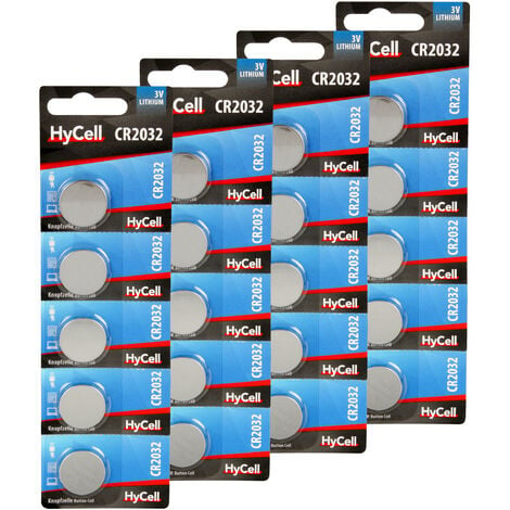 HyCell Piles bouton lithium CR2032 3V 200 mAh (Lot de 20)