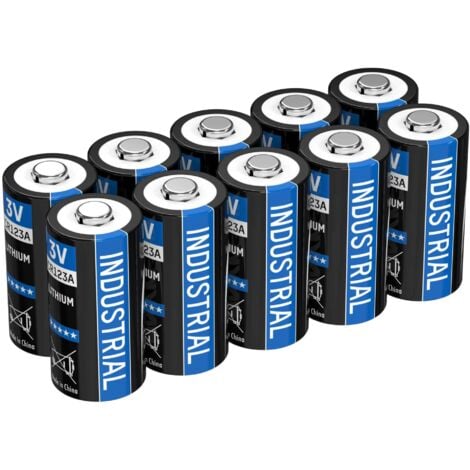 ANSMANN Piles CR123A 3V à la longue durée de stockage (lot de 10)