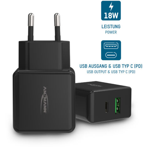 ANSMANN Chargeur USB HC218PD pour smartphone, tablette, etc. (1 pce) (1/5)