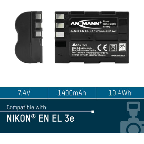 Batterie ANSMANN A-Nik EN-EL10 - Remplacement Pour Nikon Coolpix, Li-Po 3.7V 700 MAh, Compatible Nombreux Modèles