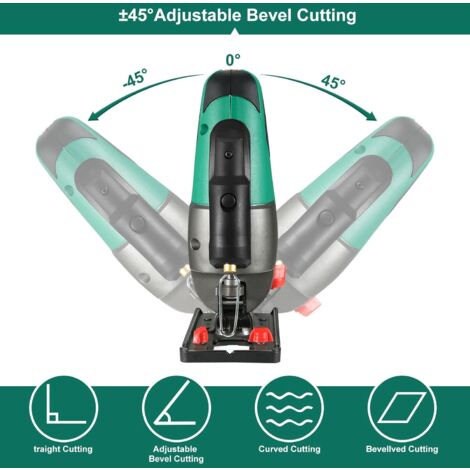 Scie Sauteuse HYCHIKA 800W - 6 Vitesses, Guide Laser, 6 Lames Incluses