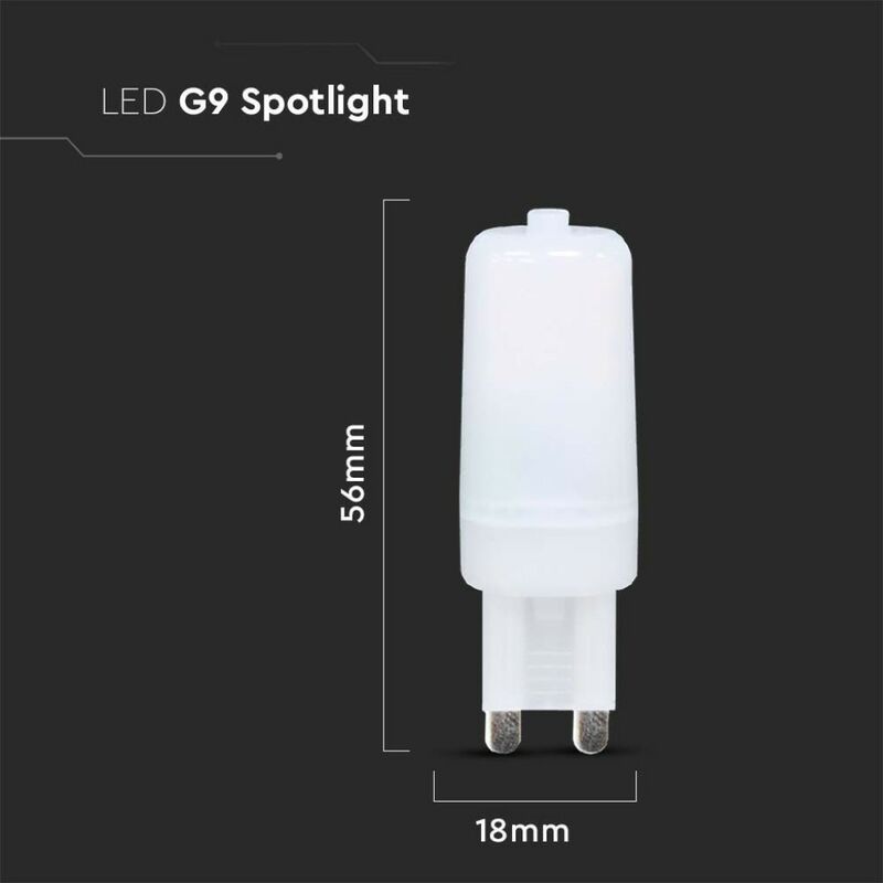 5 LAMPADINE LED G9 SPOTLIGHT 4W TUBOLARE SMD CHIP 2835