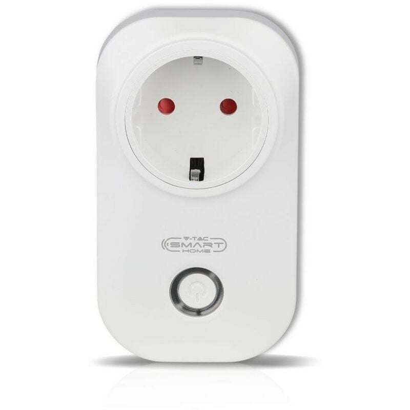 V-Tac Smart VT-5001 Presa 10A Shuko Wi-Fi con Spina Shuko Compatibile Alexa  Google Home - SKU 8415