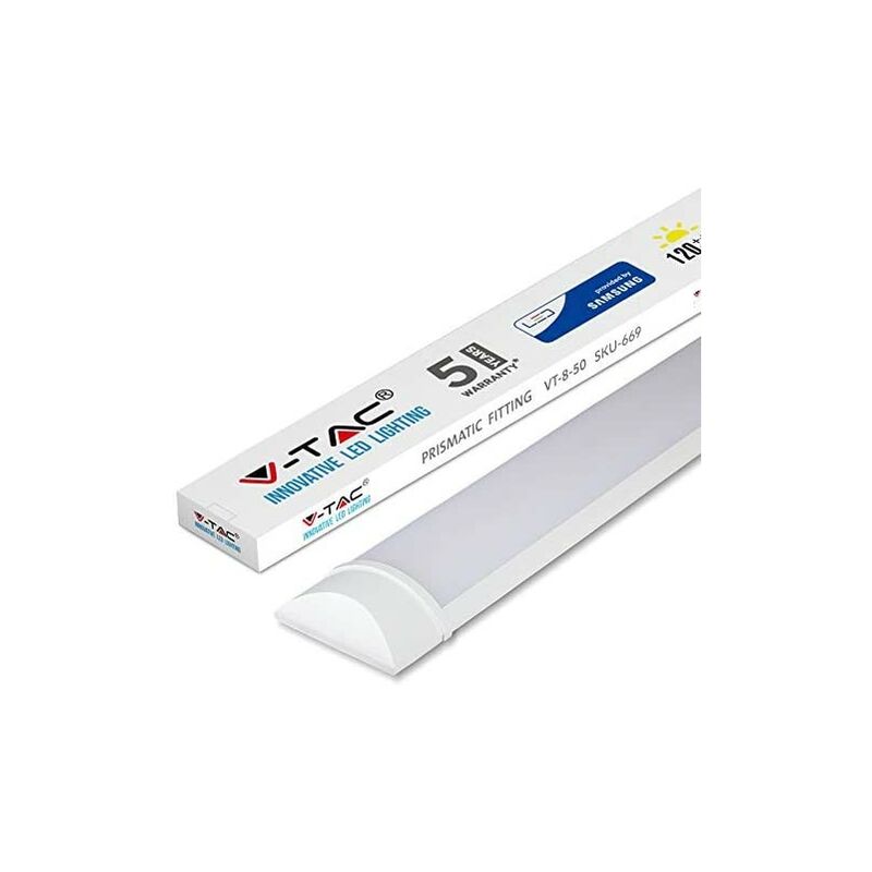 V-Tac PRO VT-8-40 Tubo LED Prismatico Plafoniera 40W 120cm CHIP SAMSUNG -  SKU 20350