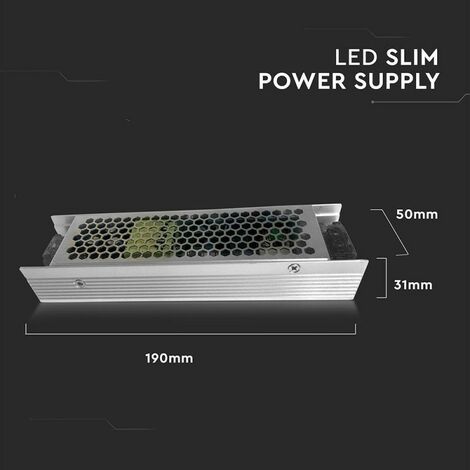 Alimentatore LED Slim Power Supply - 120W 12V 10A Metal
