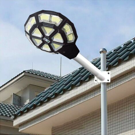 Lampione SOLARE 500W Faro LED Sensore crepuscolare Luce Fredda IP66 Telecomando