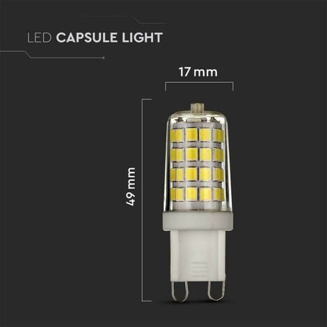 5 LAMPADINE LED G9 SPOTLIGHT 4W TUBOLARE SMD CHIP 2835