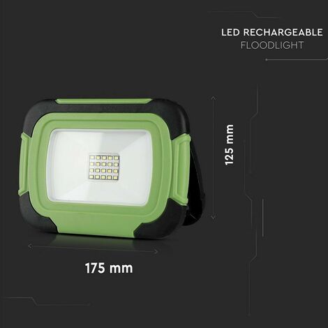 V-TAC VT-10-R FARETTO LED SMD 10W RICARICABILE A BATTERIA COLORE