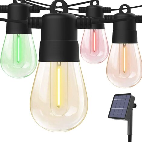 8 Luci Solari A Sospensione In Vetro Incrinato – Led Multicolore, Alimentazione Solare, Impermeabili, Con Manico Per Patio E Giardino - 4