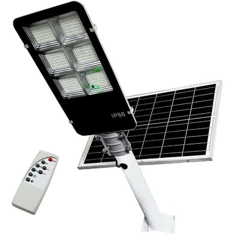 lampione solare Stradale LED 400W COMPLETO DI STAFFA LUCE CREPUSCOLARE IP66